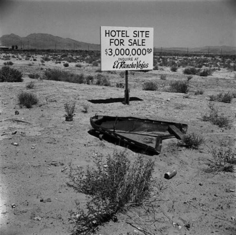 Las Vegas in 1955, before glitz and glam became a common sight.