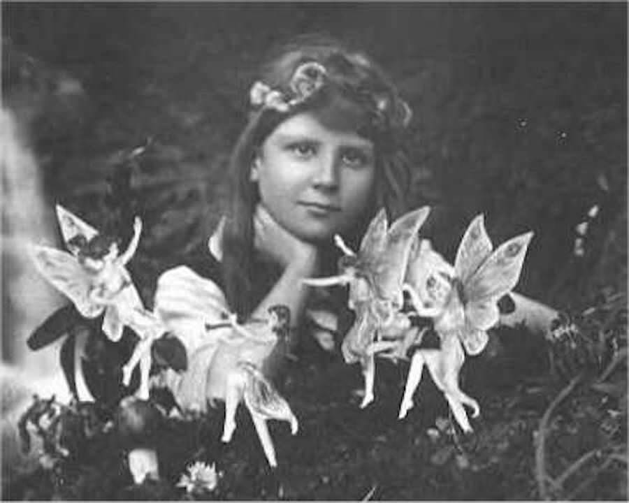In 1917, 16-year-old Elsie Wright and her nine-year-old cousin Frances Griffiths took photos with the "Cottingley Fairies" in the village of Cottingley, near Bingley in West Yorkshire.