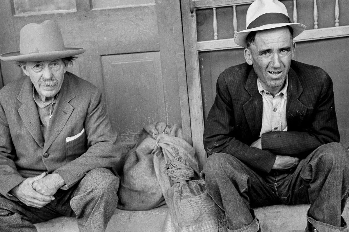 Families Waiting for Aid During the Great Depression, 1937-1939