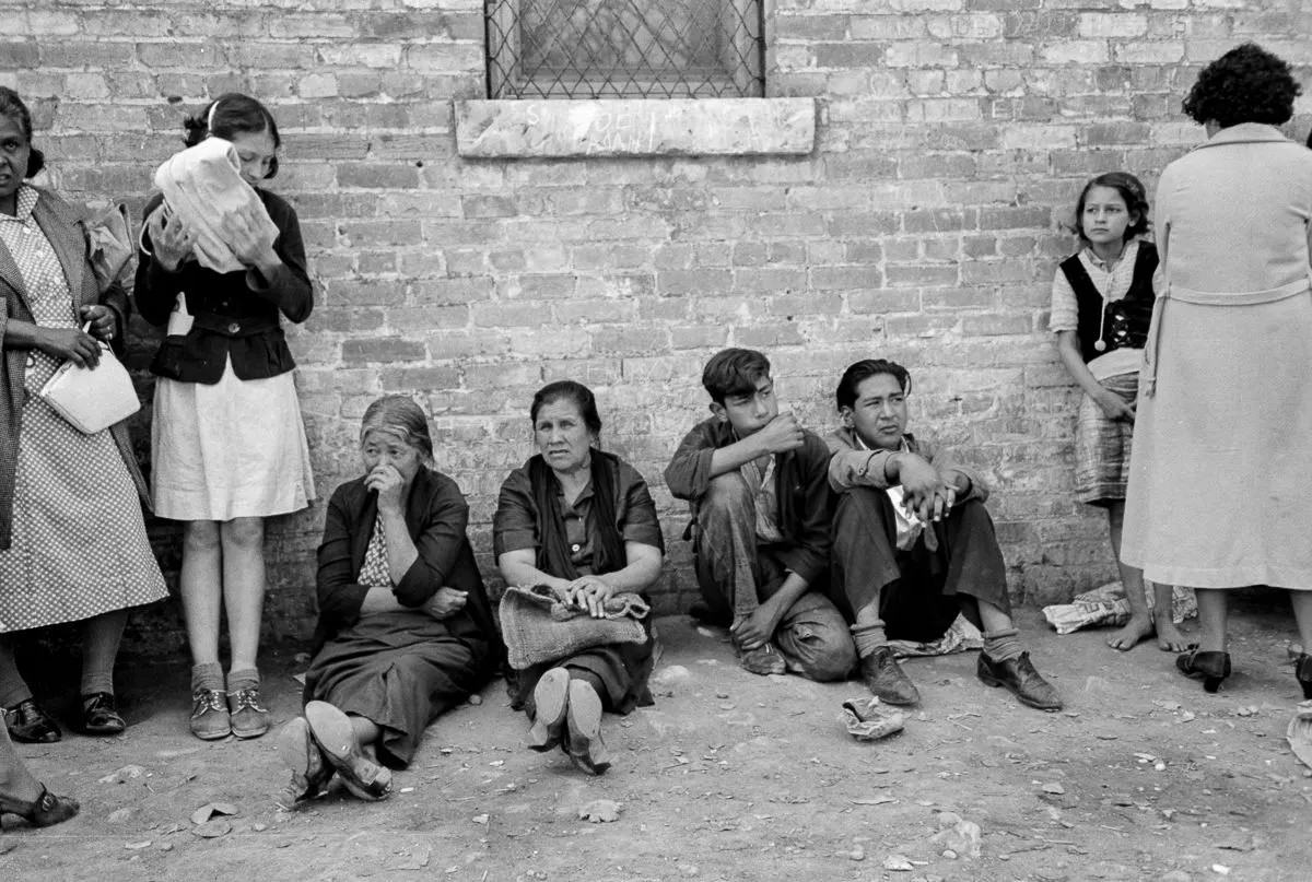 Families Waiting for Aid During the Great Depression, 1937-1939