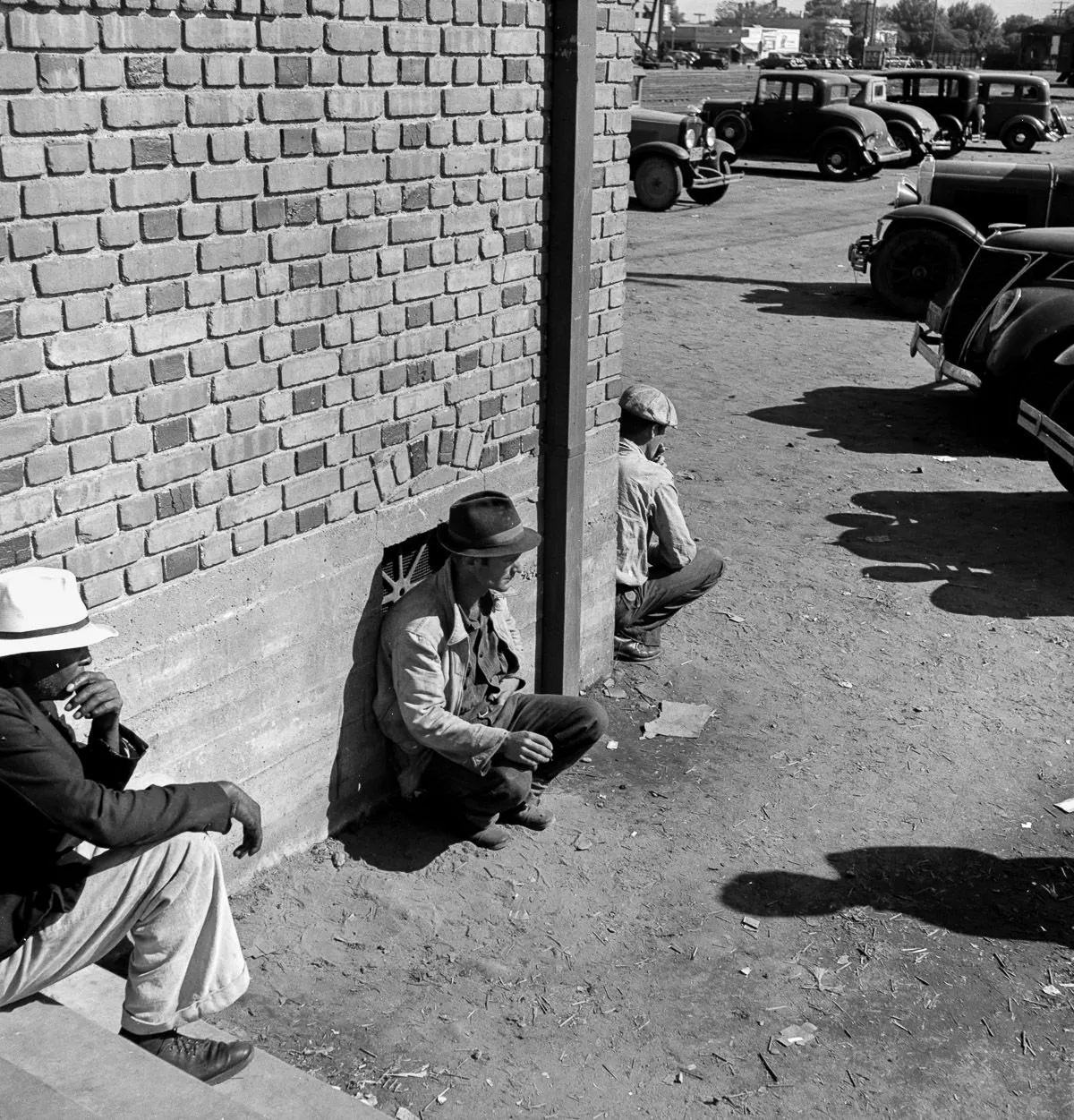 Families Waiting for Aid During the Great Depression, 1937-1939