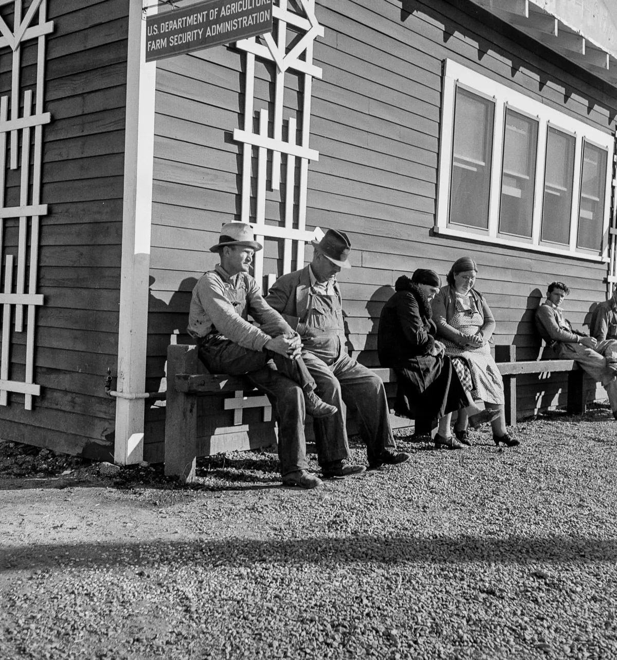 Families Waiting for Aid During the Great Depression, 1937-1939