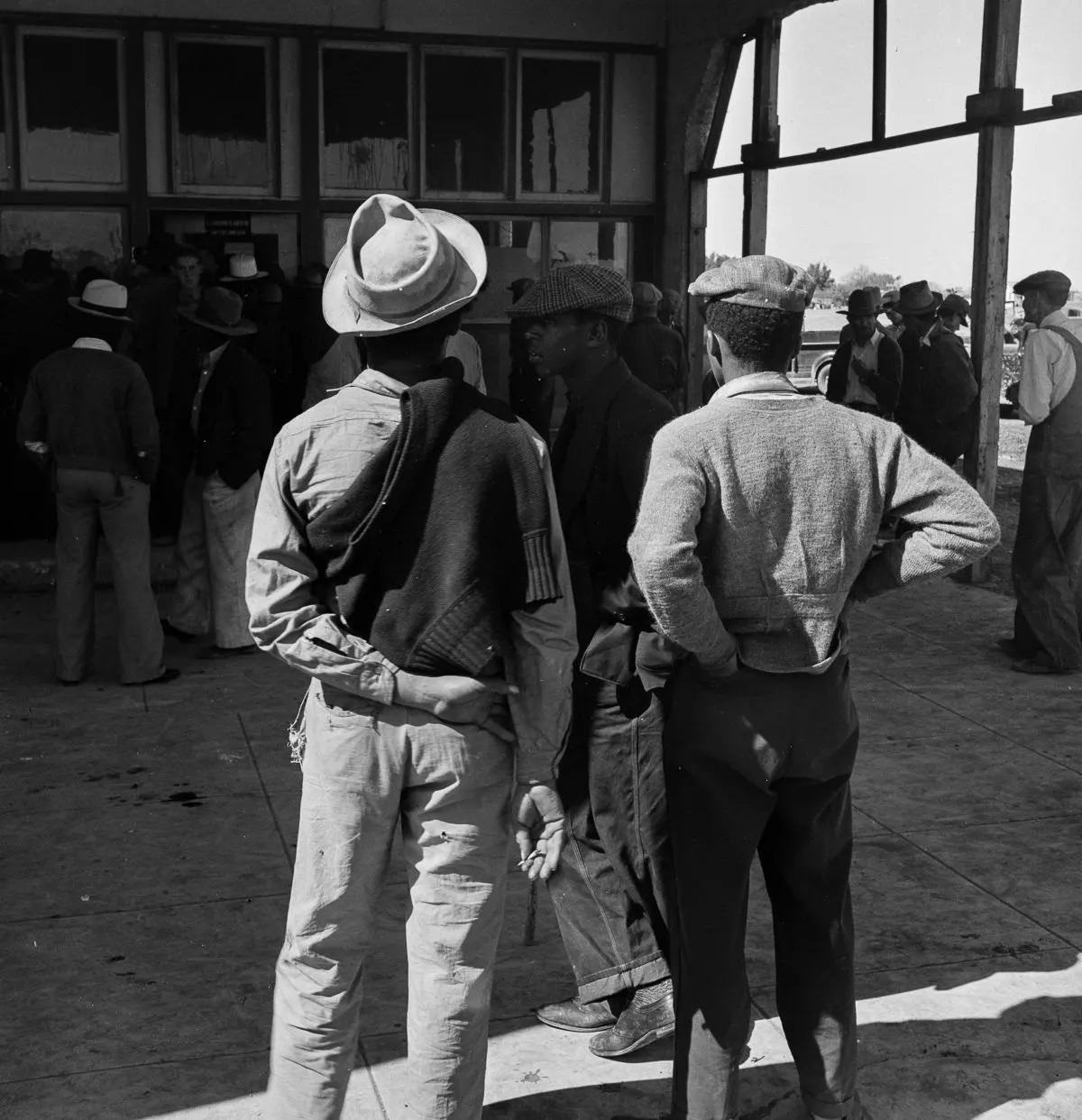 Families Waiting for Aid During the Great Depression, 1937-1939