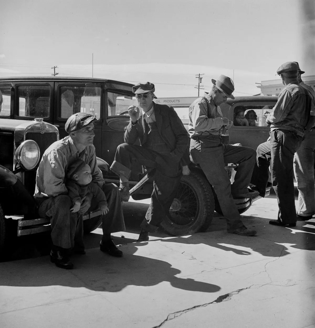 Families Waiting for Aid During the Great Depression, 1937-1939