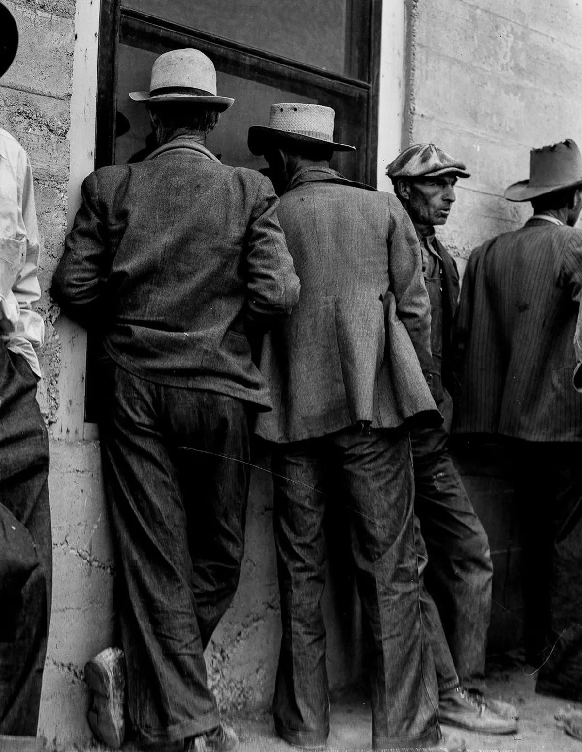 Families Waiting for Aid During the Great Depression, 1937-1939