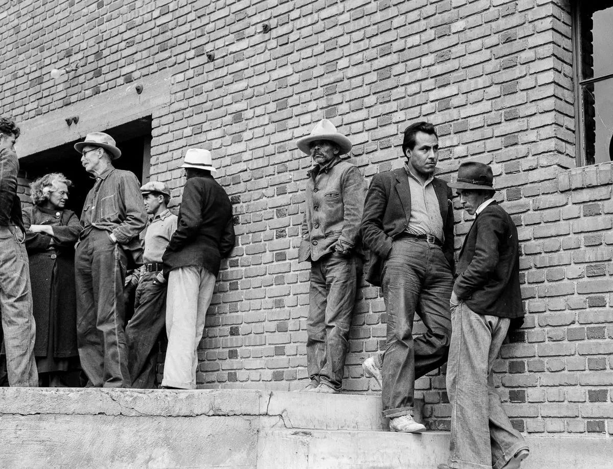 Families Waiting for Aid During the Great Depression, 1937-1939