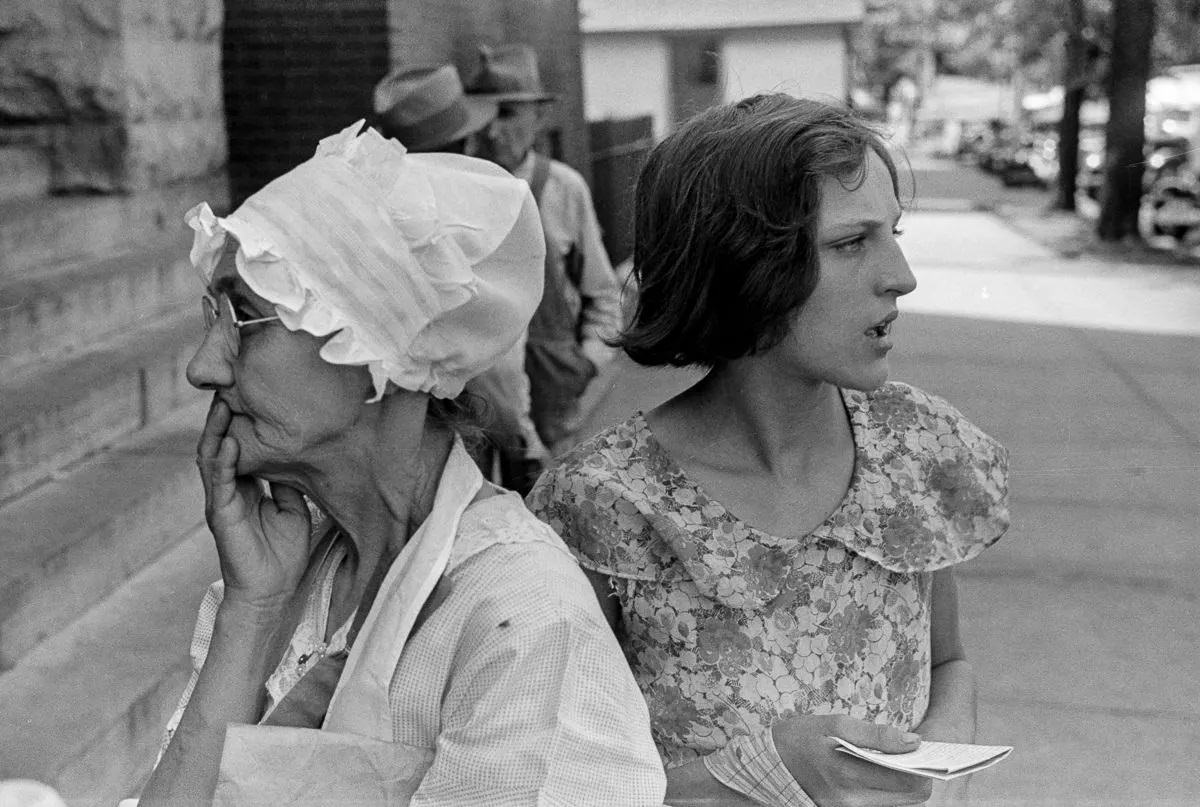 Families Waiting for Aid During the Great Depression, 1937-1939