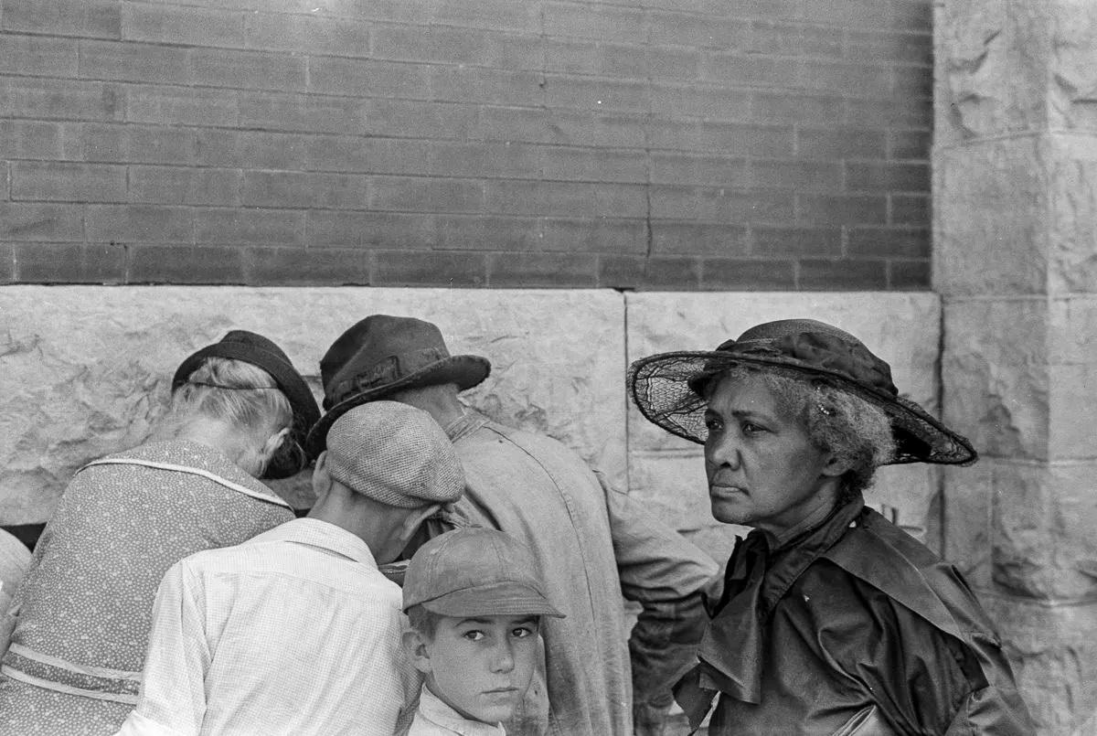 Families Waiting for Aid During the Great Depression, 1937-1939