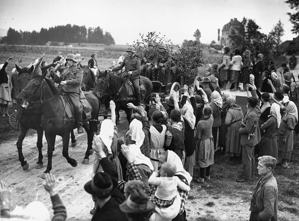 German troops enter Czechoslovakia.