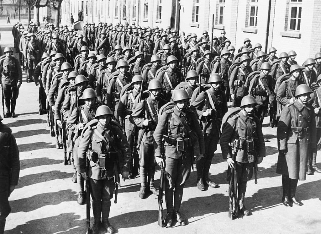 Czechoslovakian Army at Attention.