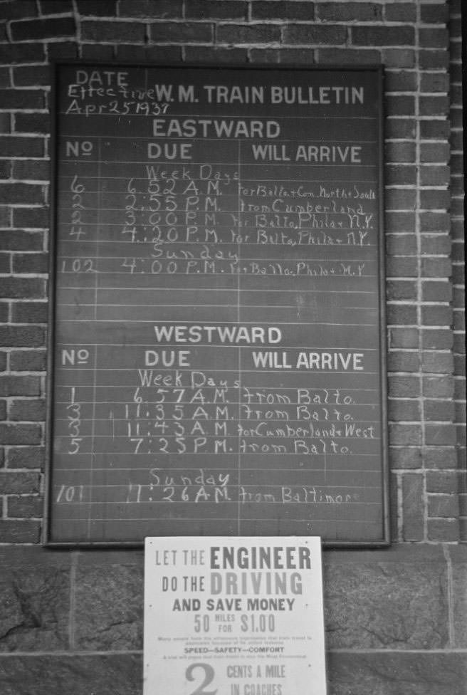 Railroad bulletin, Hagerstown, Maryland