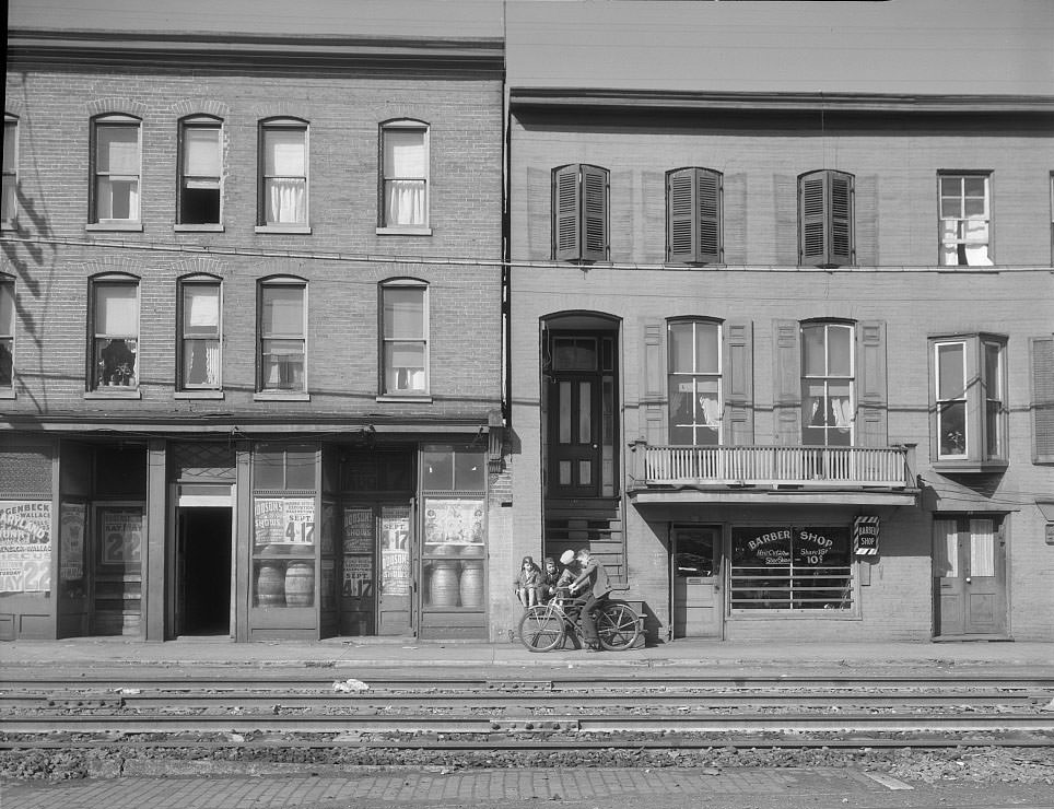 Houses near the railroad tracks. Hagerstown, Maryland