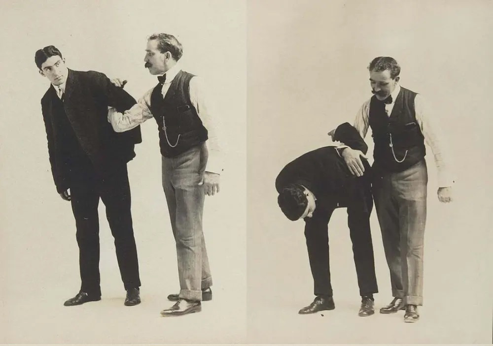 Historic Victorian Self-defense Guide that shows different Self-defense Maneuvers, 1895