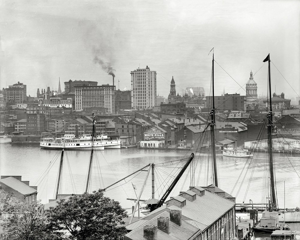 Baltimore from Federal Hill, Maryland circa 1903
