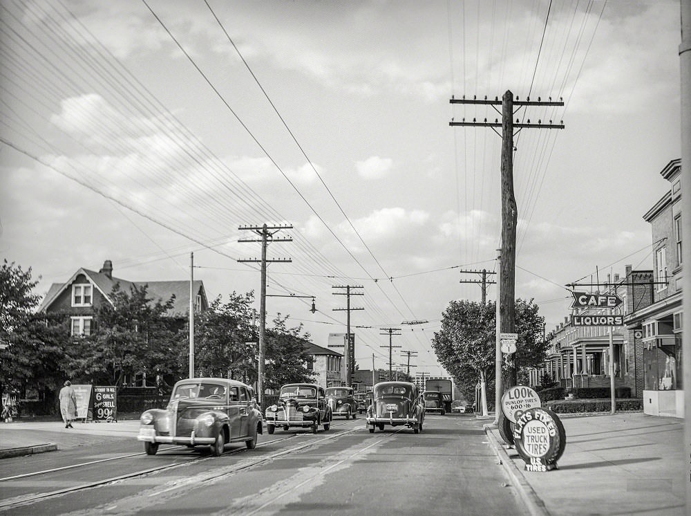 Baltimore-Washington Boulevard. U.S. Highway No. 1. Baltimore, Maryland, June 1940