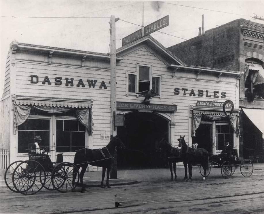 Dashaway Stables, 1880s