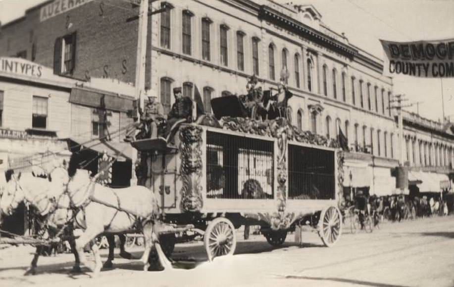Circus Wagon on Santa Clara Street, 1888