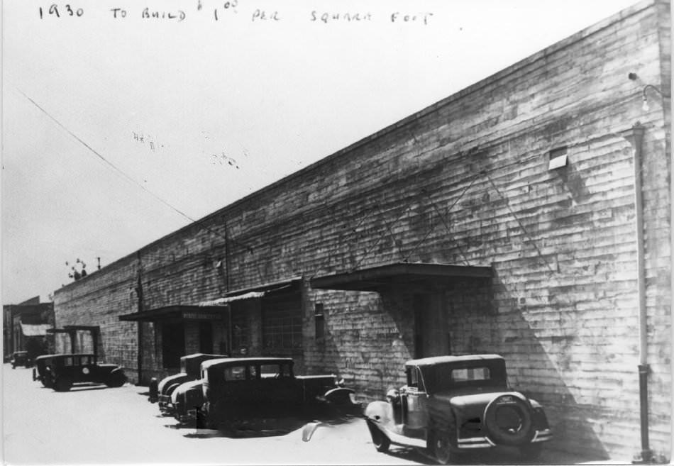 E.H. Renzel warehouse loading dock in 1930