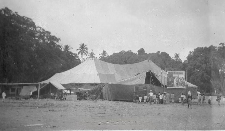 Circus tent in field, 1917