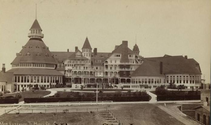 Main Entrance to Hotel Del Coronado, 1886