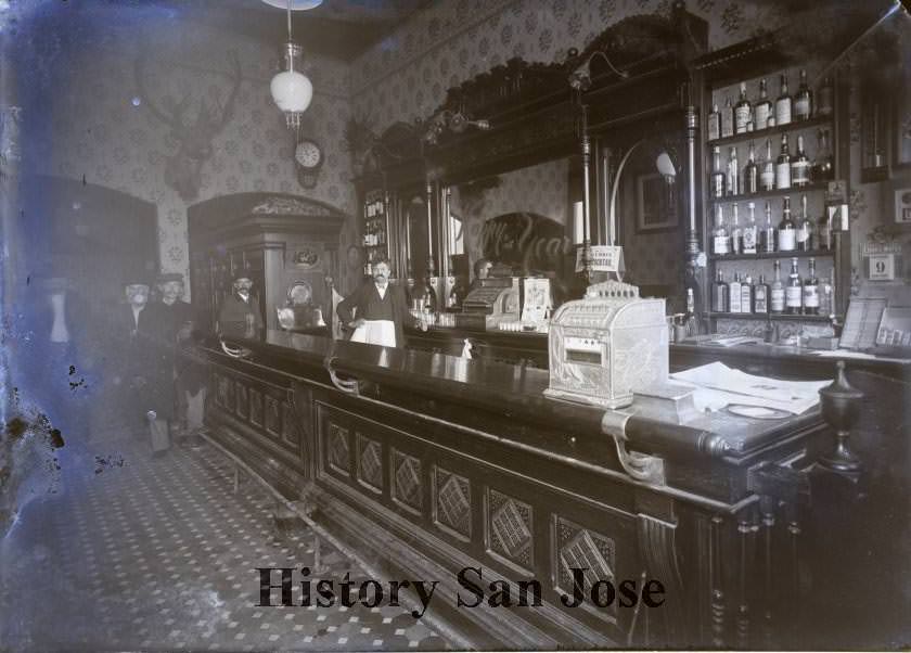 Bar room scene, 1890s