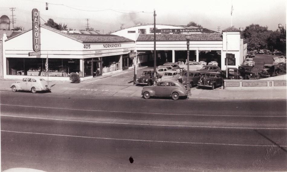 Normandins DeSoto/Plymouth dealer 405 West Santa Clara Street, 1945