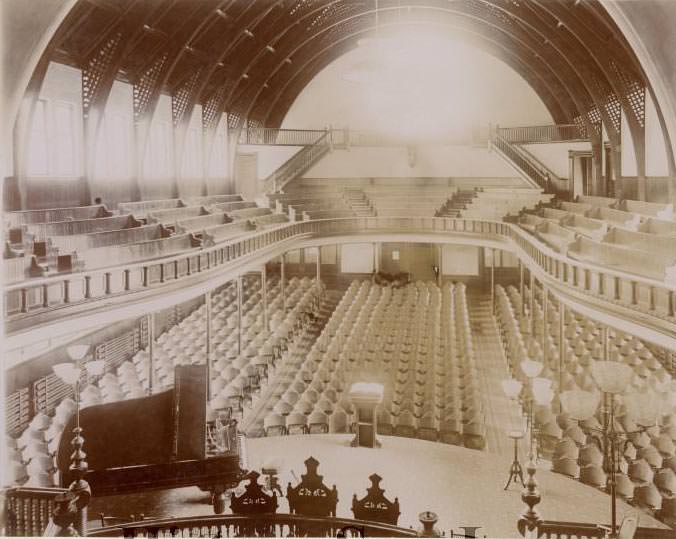 College of the Pacific Conservatory of Music interior, 1896