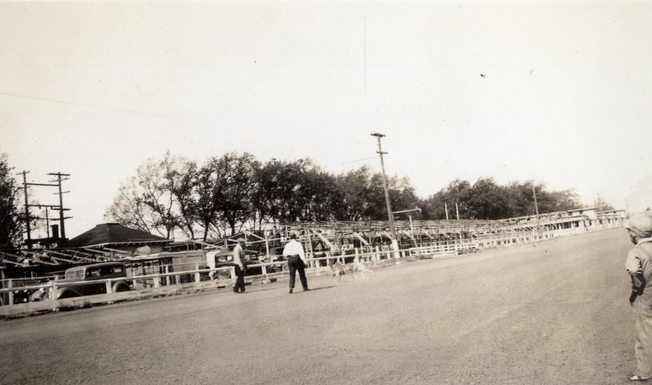 Bicycle race track, 1933