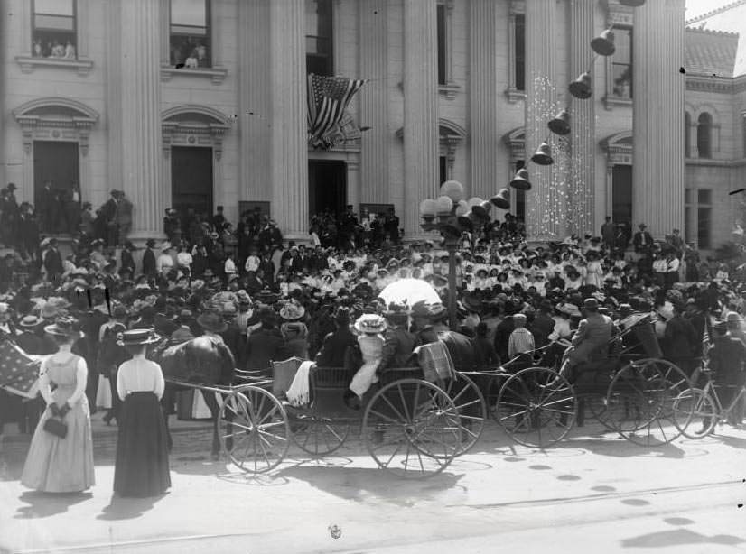 Event in front of Old Court House, 1870s