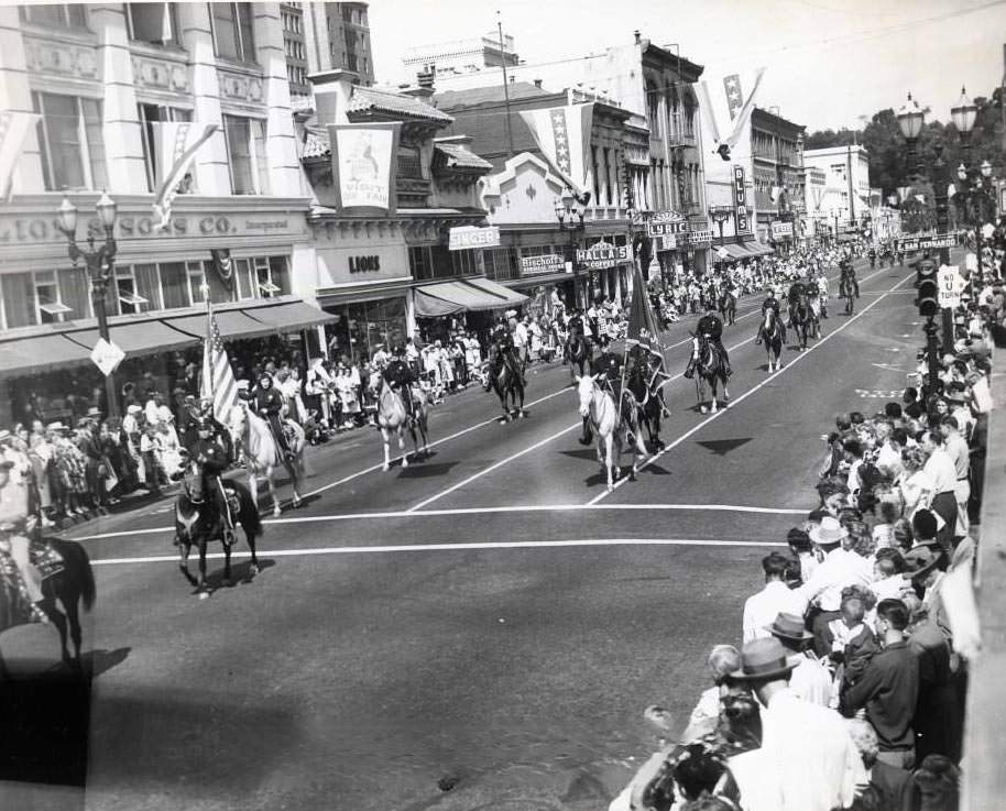 Mounted Unit in Admission Day Parade, 1949