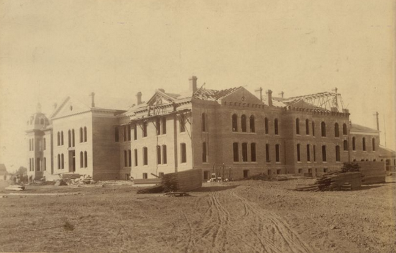 College of Notre Dame under construction, 1895