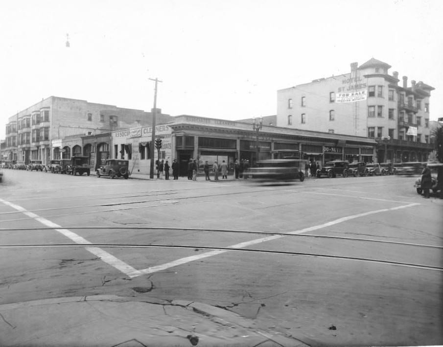 Corner of North First Street and St. John Street, 1932