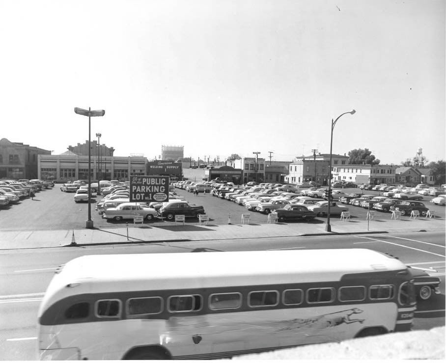 North Market Street parking lot, 1957