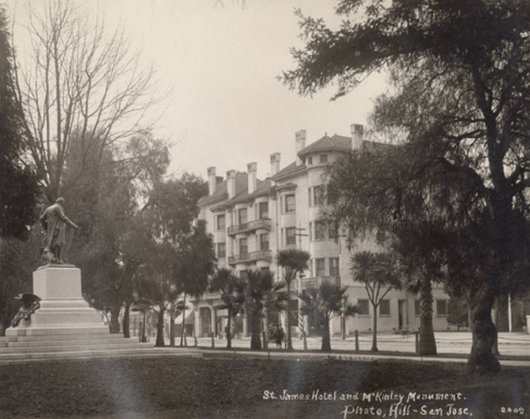 St. James Hotel and McKinley Monument, 1911