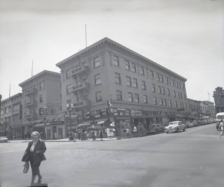 Montgomery Hotel Wide Angle Exteriors, 1956