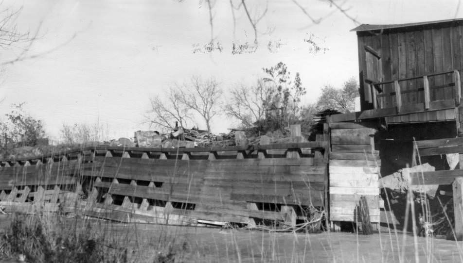 Los Gatos Creek flood damage in San Jose, 1941