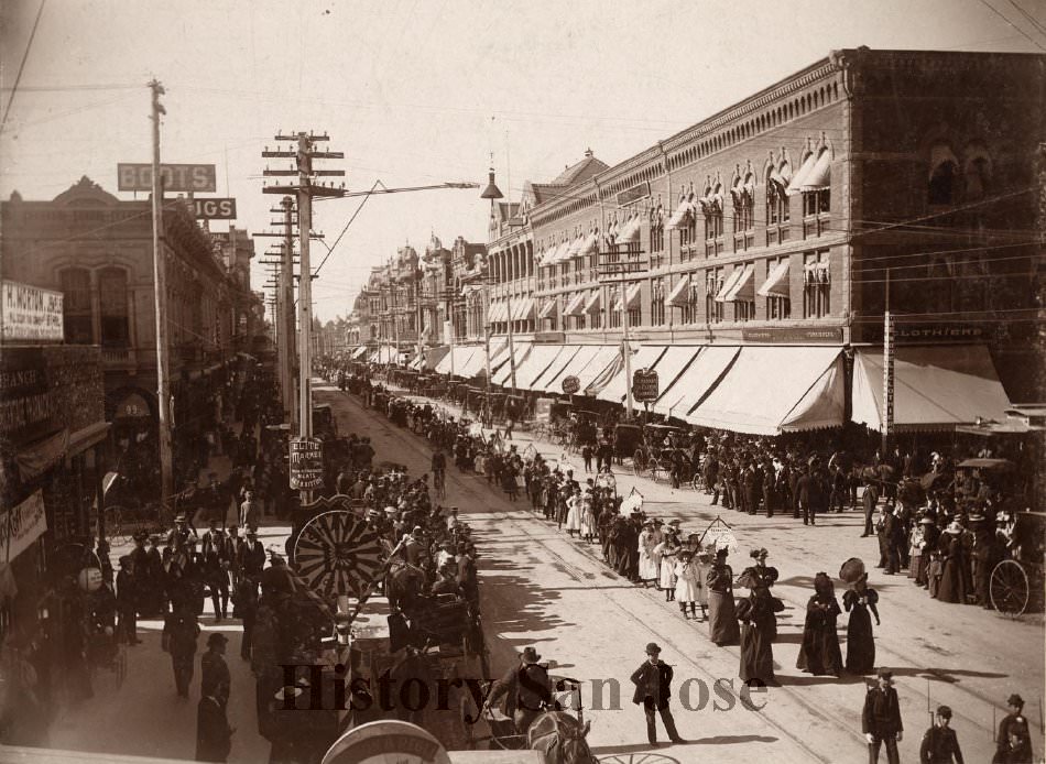 Sunday School Parade, 1st. & San Fernando, 1895