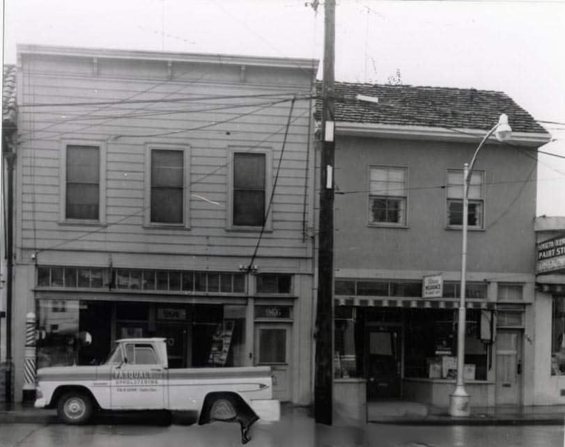 Storefronts at 964-972 Main, Santa Clara, 1955