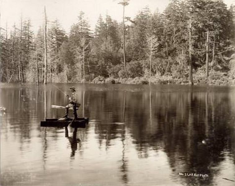 Trolling with a Wilson Spoon for Trout, Big Creek Dam, 1901