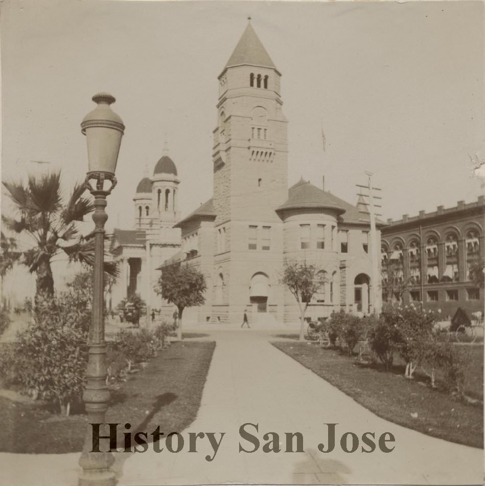 Plaza and San Jose Post Office, 1898