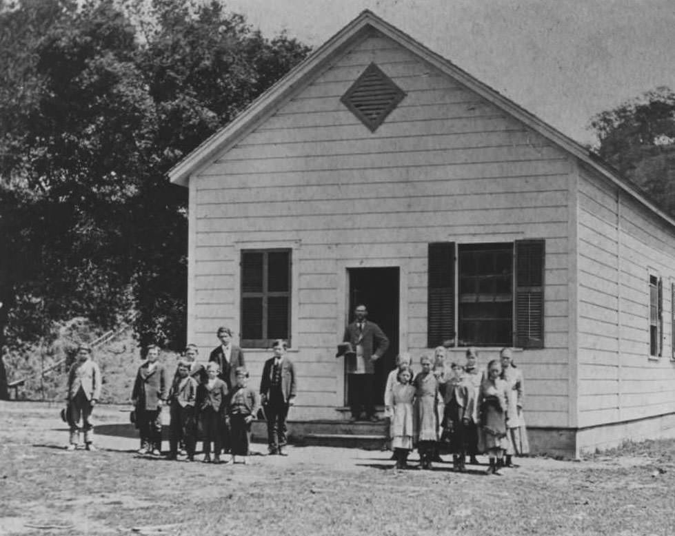 Highland School Students and Teacher, 1876