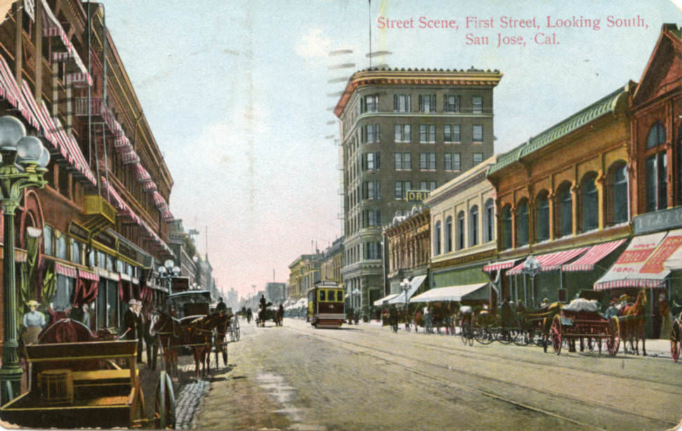 First Street Looking South, 1908