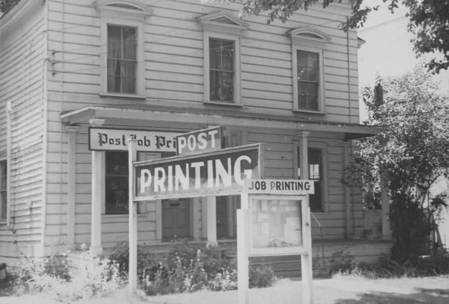 Post Printing Company, formerly Peter H. Burnett's house, 1947