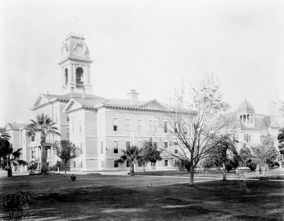 The second Normal School Building (completed in 1881) in San Jose, 1901
