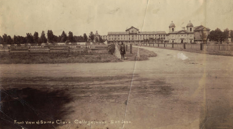 Front View of Santa Clara College, near San Jose, 1890
