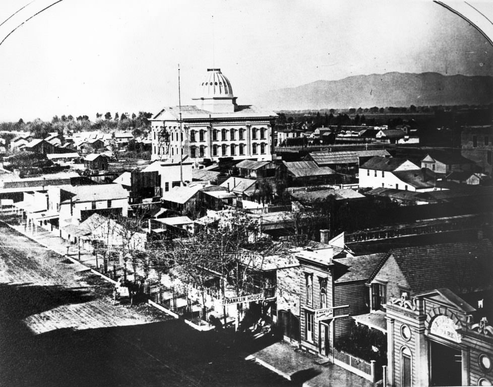 View from City Hall looking northeast, 1870