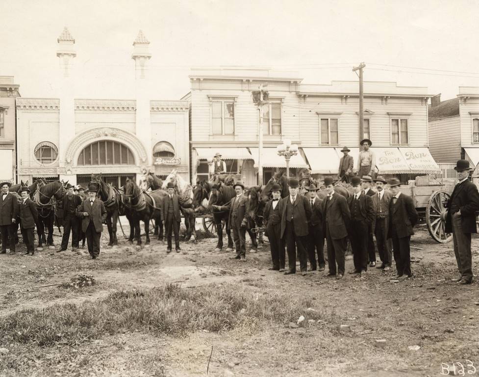 Ground breaking for the Montgomery Hotel, 1911