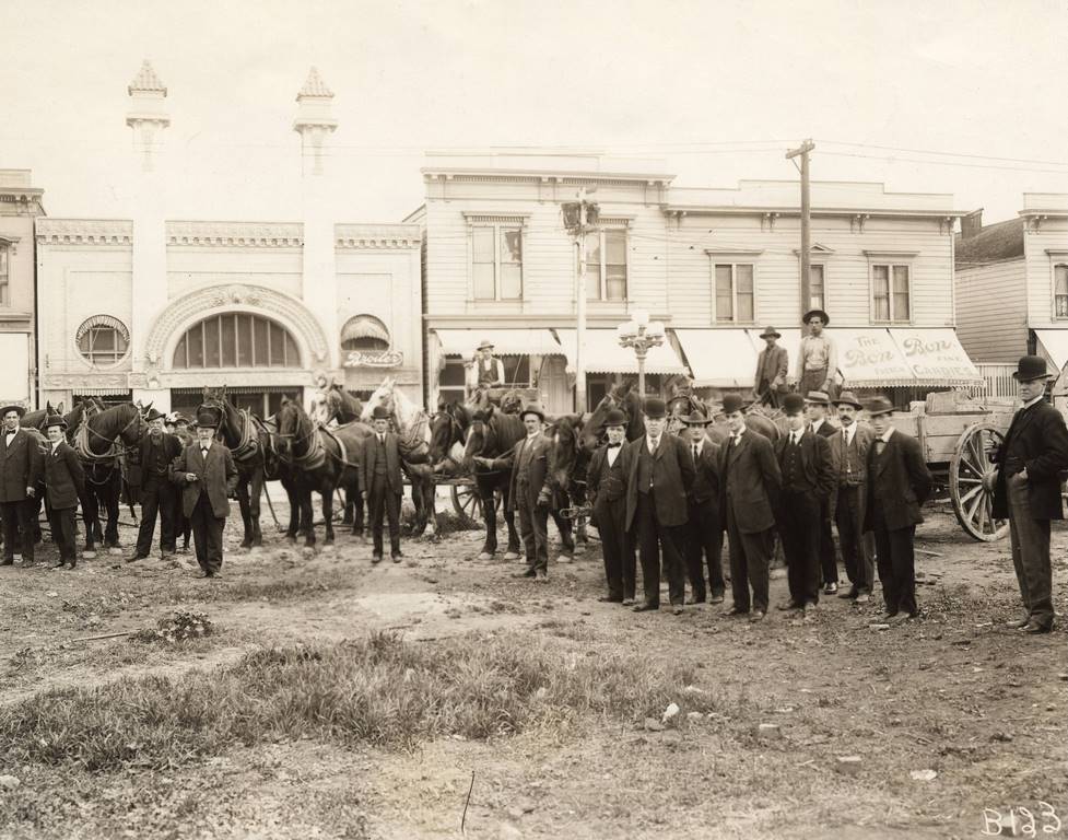 Ground breaking for the Montgomery Hotel, 1911