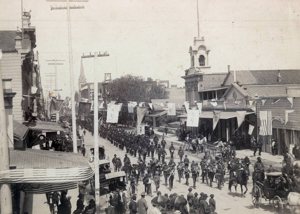 South Second Street looking north, 1890
