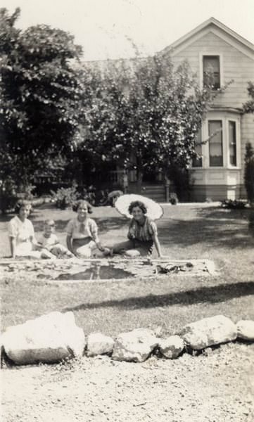 Chiechi family in front of house on Northrup Street, 1936